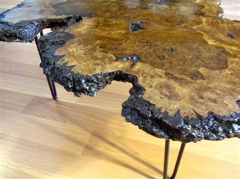 Hand Made Live Edge Black Walnut Burl Coffee Table by Ozma Design | CustomMade.com