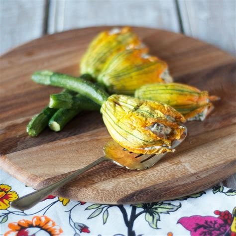 Baked (not fried) Zucchini Flowers: yummy and healthy! Baked Stuffed ...