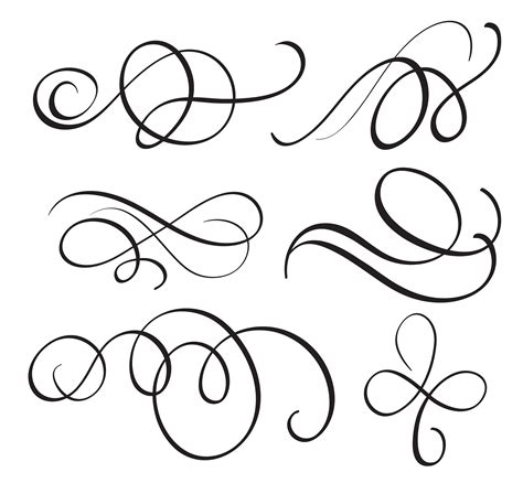 Vintage Calligraphy Clip Art - Calli graphy