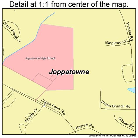 Joppatowne Maryland Street Map 2442875