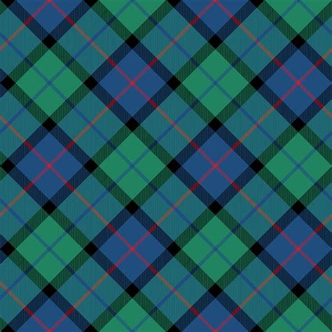 Flower Scotland Tartan Seamless Diagonal Pattern Stock Vector (Royalty ...