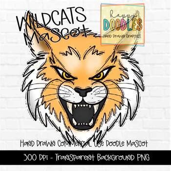 Wildcat Mascot Clip Art, School Mascot Graphics, School Pride | TPT