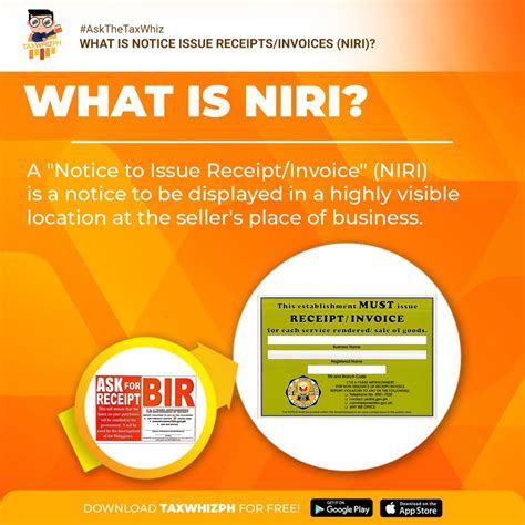 [Ask The Tax Whiz] What is Notice Issue Receipts/Invoices (NIRI)?