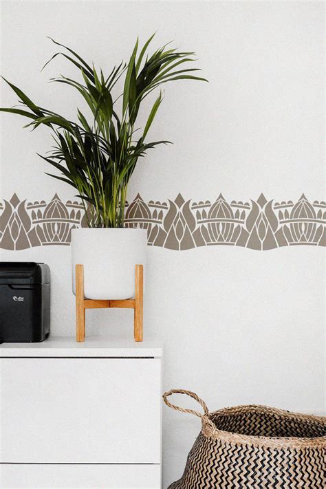 Wall border stencil- Border stencils for painting- Furniture stencils – StencilsLAB Wall Stencils