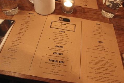 Flat Iron Menu Beak Street | Bruin Blog