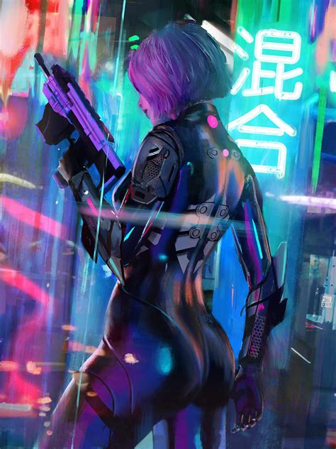 Neue Digital Paintings von Tony Skeor | Cyberpunk art, Cyberpunk aesthetic, Cyberpunk girl