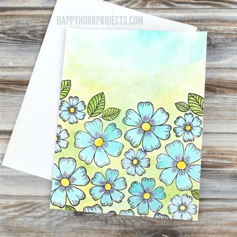 DIY Greeting Cards | Easy Watercolor Cards - Happy Hour Projects