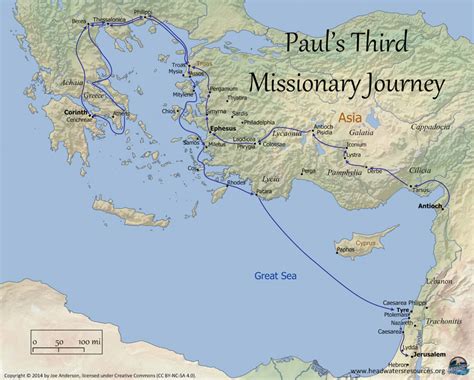 Paul's Third Missionary Journey Map Printable