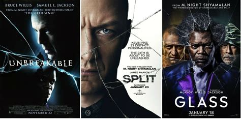 Eastrail 177 Movie Poster Trilogy | Unbreakable / Split / Glass | Set ...