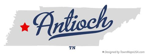 Map of Antioch, Bedford County, TN, Tennessee