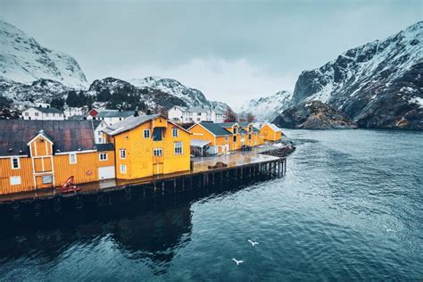 Nusfjord Fishing Village in Norway Stock Photo - Image of travel, transport: 139918638