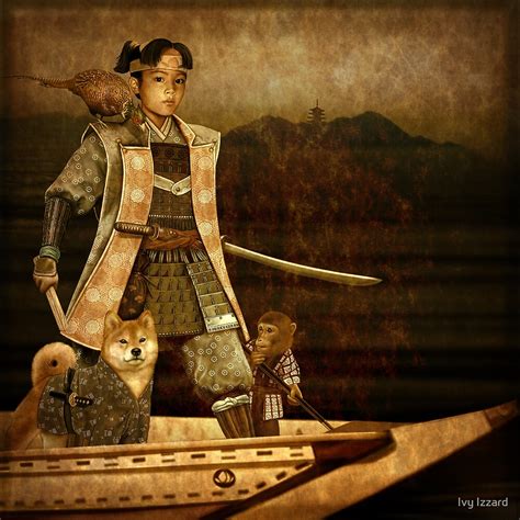 "Momotarō, the peach boy" by Ivy Izzard | Redbubble