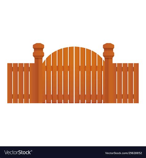 Farm wood gate icon cartoon style Royalty Free Vector Image