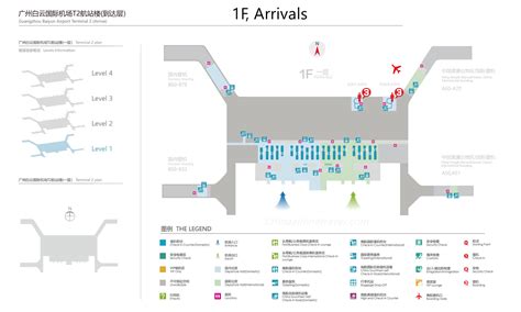 Terminal 2 Layout plan of Guangzhou Baiyun Airport, T2 layout