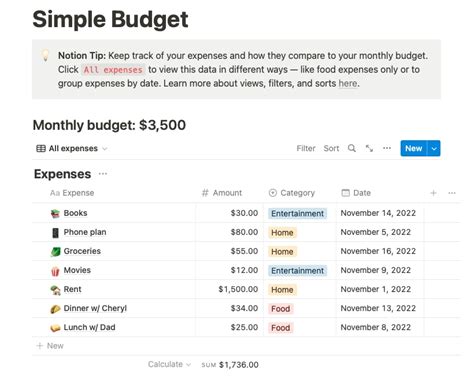 10 Free Notion Budget Templates to Manage Your Money - Fix Type