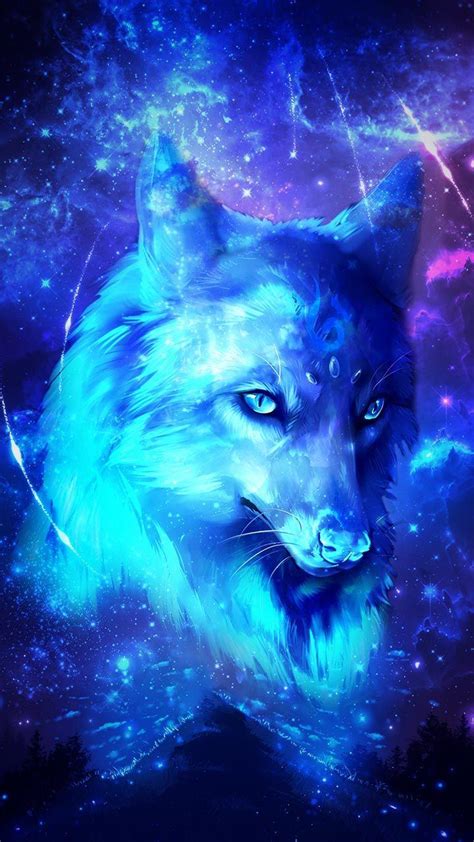 View 15 Neon Wolf Wallpaper Neon Galaxy Cool Backgrounds - Hanamizu Wallpaper