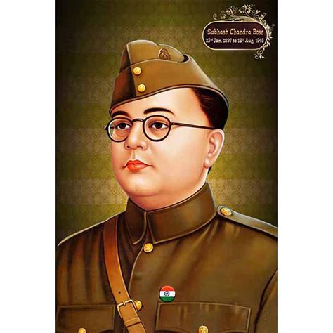 Buy Pnf Decorative Art Print of Indian Freedom Fighter Leader Subhash Chandra Bose Rolled Wall ...