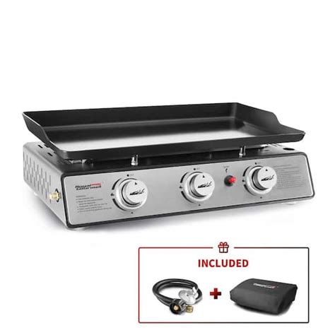 Royal Gourmet 24 in. 3-Burner Portable Table Top Propane Gas Grill ...