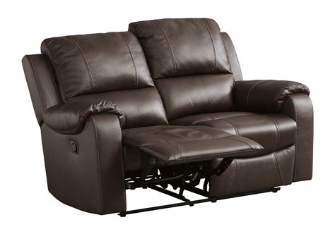 Ashley Furniture Grixdale Brown Leather Reclining Sofa and Loveseat | Majik Rent To Own