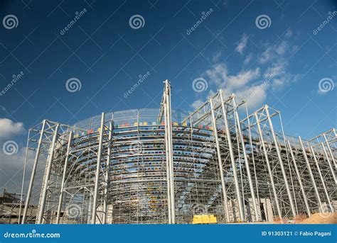 Frosinone, Italy April 23 2017: External View of Footbal Stadium ...