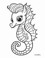 Printable Seahorse Coloring Pages – 30 Sheets  Easy Peasy And Fun sketch template