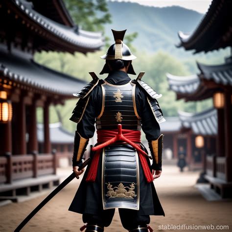 Samurai in Black Armor | Stable Diffusion Online