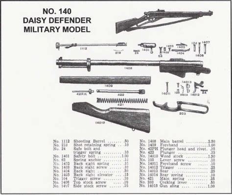 Daisy bb gun parts diagram