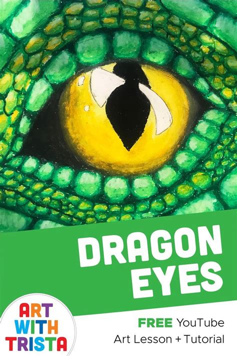 How to Draw A Dragon Eye Video Art Lesson + Tutorial | Dragon eye ...