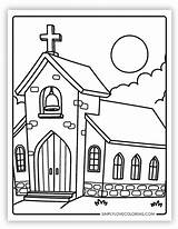Church Coloring Pages Free PDF Printables  Simply Love Coloring sketch template