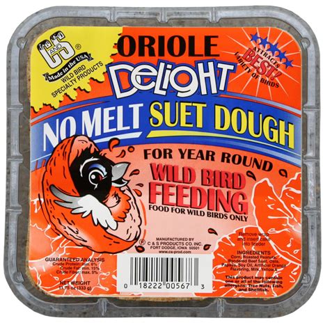 C&S Oriole Delight No-melt Suet Dough, 11.75 oz, Wild Bird Feed - Walmart.com - Walmart.com