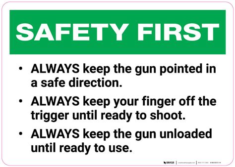 Safety First: Gun Range Rules and Safety - Wall Sign