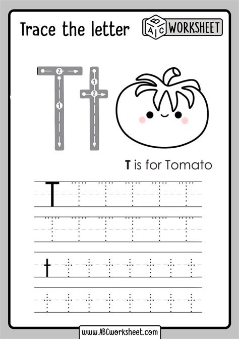 Letter T Printable Worksheets - LettersWorksheets.com