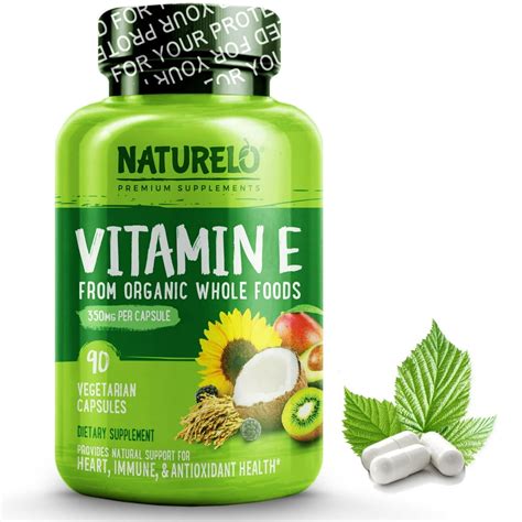 Vitamin E, from Organic Whole Foods, 90 Capsules - Walmart.com ...