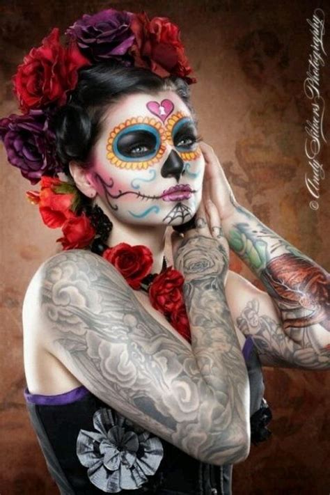 50 Halloween Best Calaveras Makeup Sugar Skull Ideas for Women | Sugar skull halloween, Dead ...