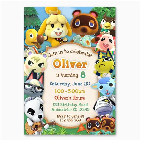 Animal Crossing Birthday Invitation – Easy Inviting