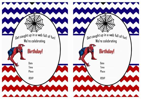 Free Printable Spiderman Birthday Invitations • Free-Printables.com