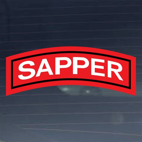 US Army Division Sapper Tab Full Color Vinyl Decal Indoor Outdoor Vinyl Decal Multiple Sizes - Etsy