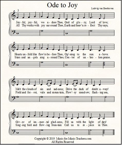 Ode to Joy Sheet Music for Piano: EASY & EARLY Beginner to Advanced