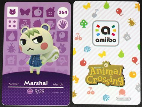 Marshal #264 Animal Crossing Amiibo Card – Villager Cards