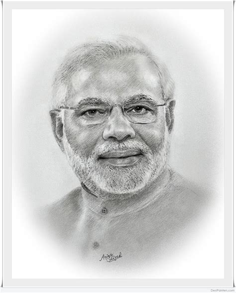 Great Pencil Sketch Of Prime Minister Narendra Modi | Images and Photos finder