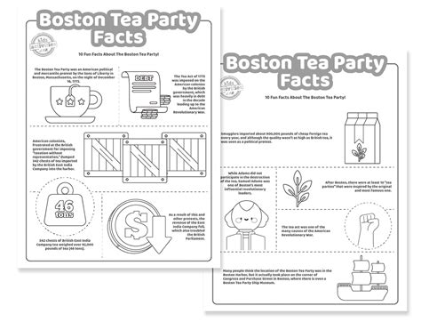 10 Boston Tea Party Facts for Kids with Free Printable | Kids Activities Blog