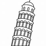 Premium Vector  Leaning tower Outline coloring Book Page Line Art sketch template