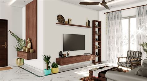 White Living Room with Deep Brown Furniture