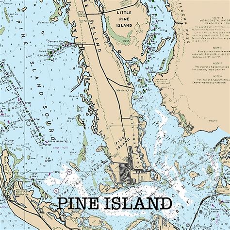 Pine Island Map of Florida Round or Square Coasters | Etsy