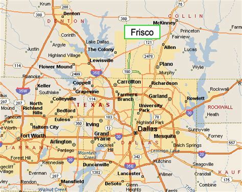 Frisco, Texas Map