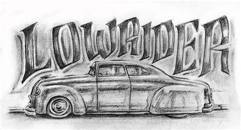 Gangster Lowrider Car Drawings - canvas-point