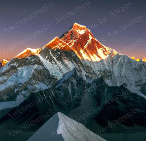 THE EVEREST Sunrise in the Everest Photography up Close Mt Everest Photography Digital Download ...