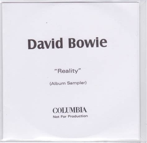 David Bowie – Reality (Album Sampler) (2003, CDr) - Discogs