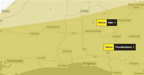 More bad weather forecast across Sussex as Met Office issues new 10-hour storm warning - SussexLive