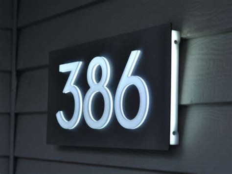 Custom Aluminum & Acrylic LED House Numbers Sign